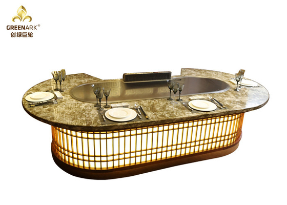 Качество  Indoor Commercial Griddle Plate Built In Hibachi Grill Oval Shape For Beef Mutton Chicken фабрика