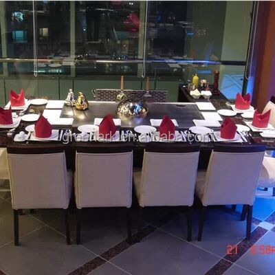 Купить Четырехугольная печь с верхней частью теппаньяки японский гриль Хибачи стол с вентиляционной системой Производство в сети