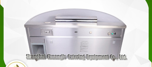 Газовый нагрев нержавеющей стали вниз с выматываясь формы полуокружности таблицы гриля Hibachi ресторана