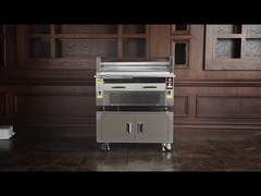 Коммерческий барбекю при температуре 800°C.